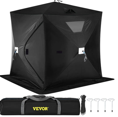 2-3 Person Ice Fishing Shelter, Pop-Up Portable Insulated Ice Fishing Tent, Waterproof Oxford Fabric by Anti Spier
