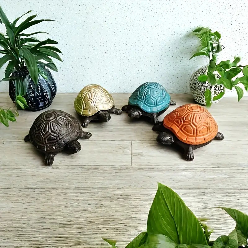 Heavy-Duty Cast Iron Turtle Key Box with Flip-Top Lid - Hidden Key Hider for Door, Garden, Patio - Spare Key Storage - Indoor/Outdoor - Home, Office, Cabin - Outdoor Concealment, Durable, Unique Organizer by Anti Spier