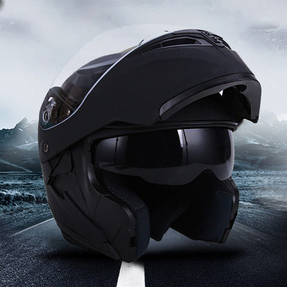 Full Face Dual Visor Flip Moto Helmet Modular Motorcycle Helmet Color Lens New by Anti Spier