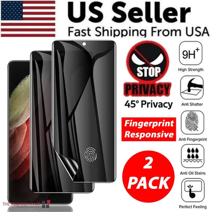 2-Pack Anti-Spy Privacy Hydrogel Screen Protector For Samsung S23 Ultra Plus S22 by Anti Spier