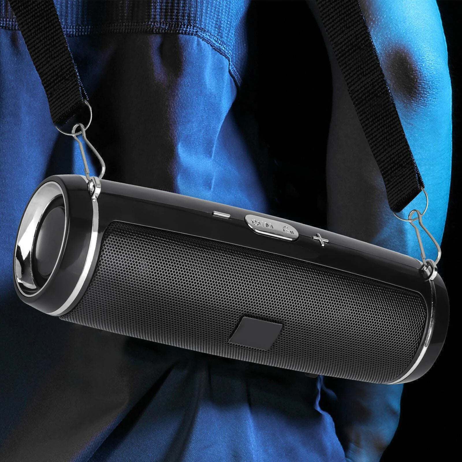 Bluetooth 5.1 Speaker Wireless Waterproof Outdoor Stereo LOUD Bass USB/TF Strap by Anti Spier