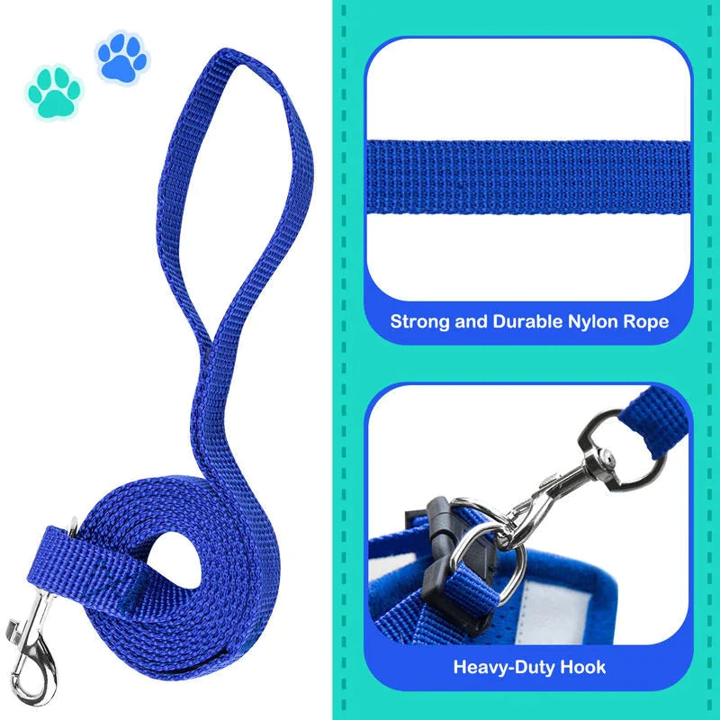 Cat Dog Pet Harness Adjustable Control Vest Dogs Reflective S M L XL Leash by Anti Spier