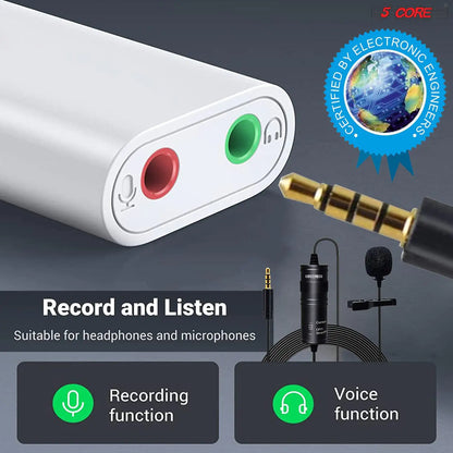 5Core Lavalier Microphone Clip On Professional Grade 3.5mm Lapel Mic Omnidirectional Lav Mic by Anti Spier