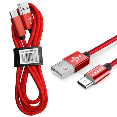 Esoulk 3.3ft Nylon Braided USB Cable For Type-C by Anti Spier