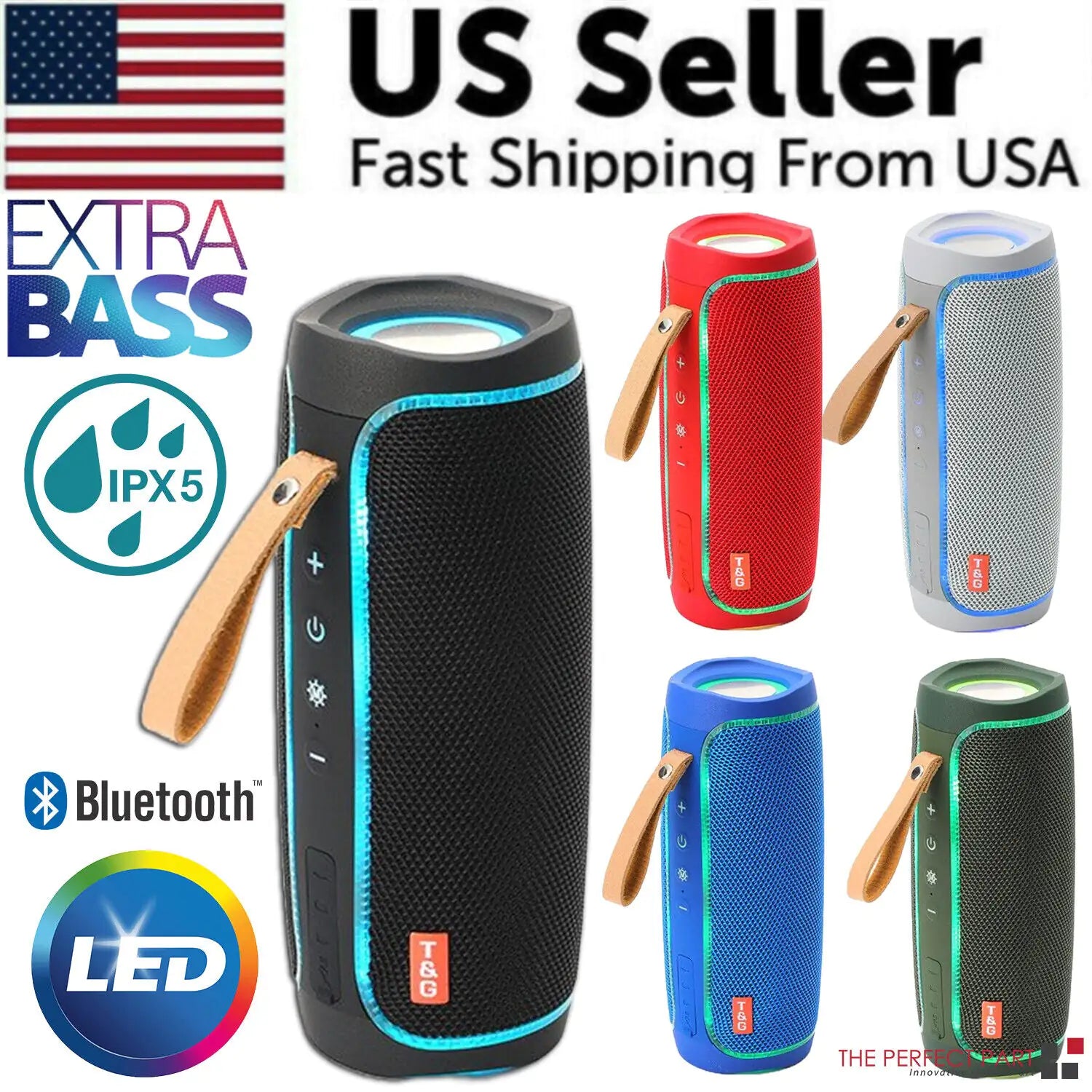 Bluetooth Speaker Wireless Waterproof Outdoor Stereo Bass USB/TF/FM Radio LOUD by Anti Spier