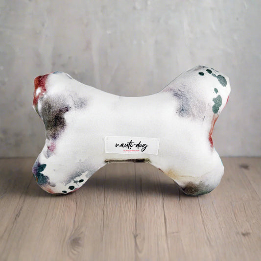 Rustbelt Luxury Grunge Denim Stuffed Squeaker Wubby Dog Toy by Anti Spier