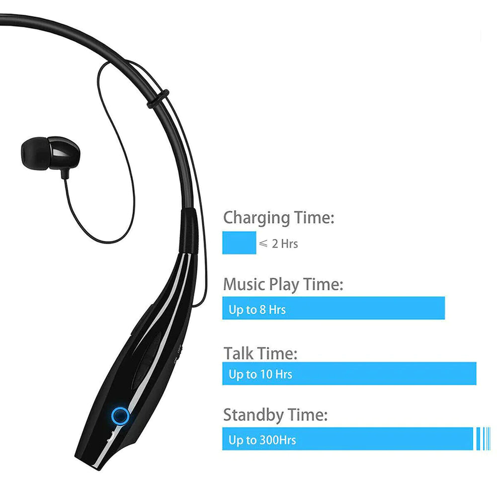 Bluetooth Neckband Wireless Headphones Mic Headset Stereo Earbuds Earphone by Anti Spier