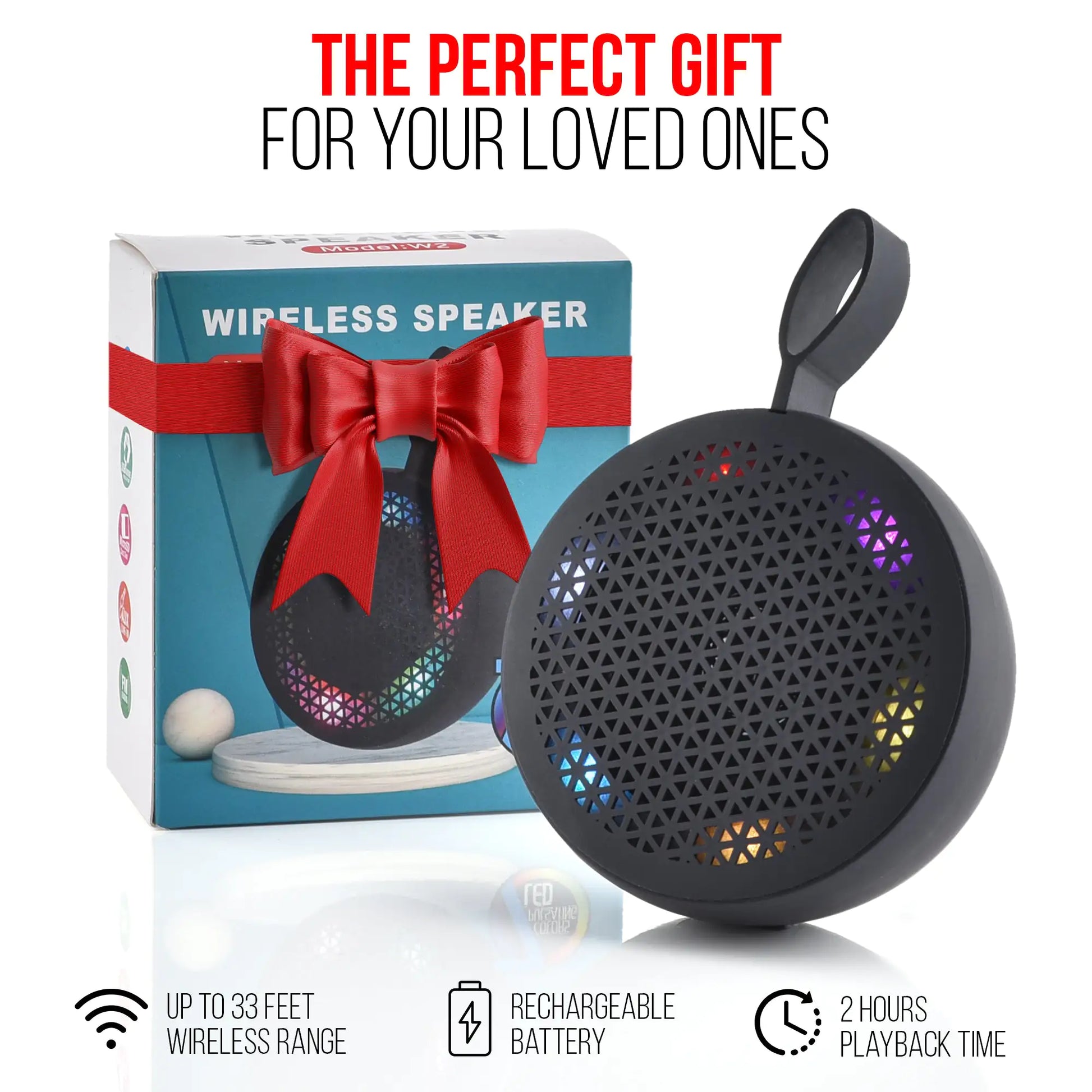 RISEBASS Water Resistant Bluetooth Shower Speaker, Handsfree Portable Speakerphone Control Buttons with LED Light, True Wireless Stereo for Bathroom, Kitchen, Hiking, Kayak, Beach, Gifts by Anti Spier