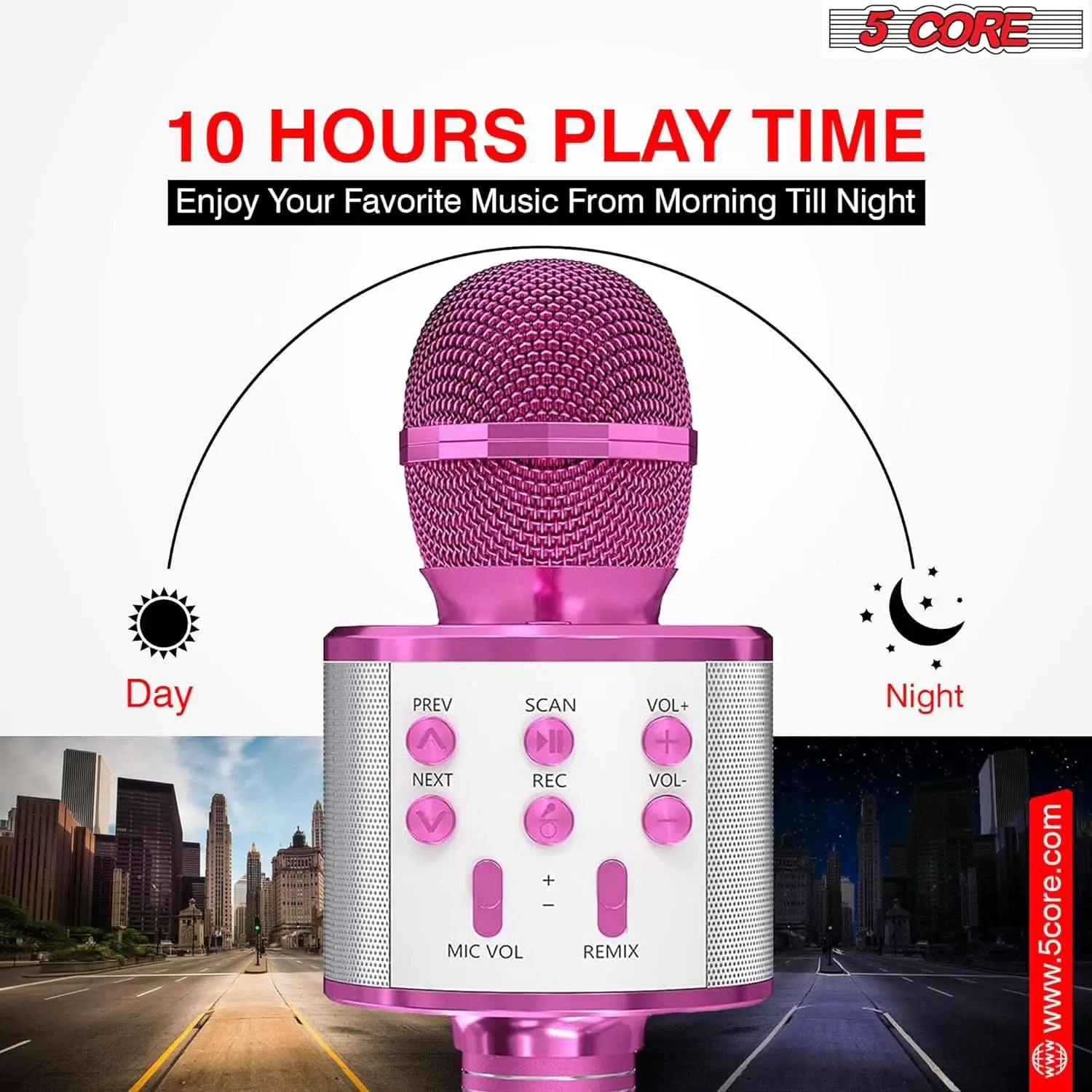 5Core Wireless Karaoke Microphone Bluetooth Mic Portable Handheld Microfonos Inalambricos by Anti Spier
