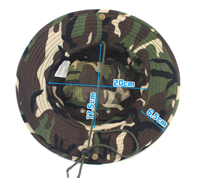 Boonie Bucket Hats Outdoor Fishing Hunting Wide Brim Mesh Camo Safari Sun Cap by Anti Spier