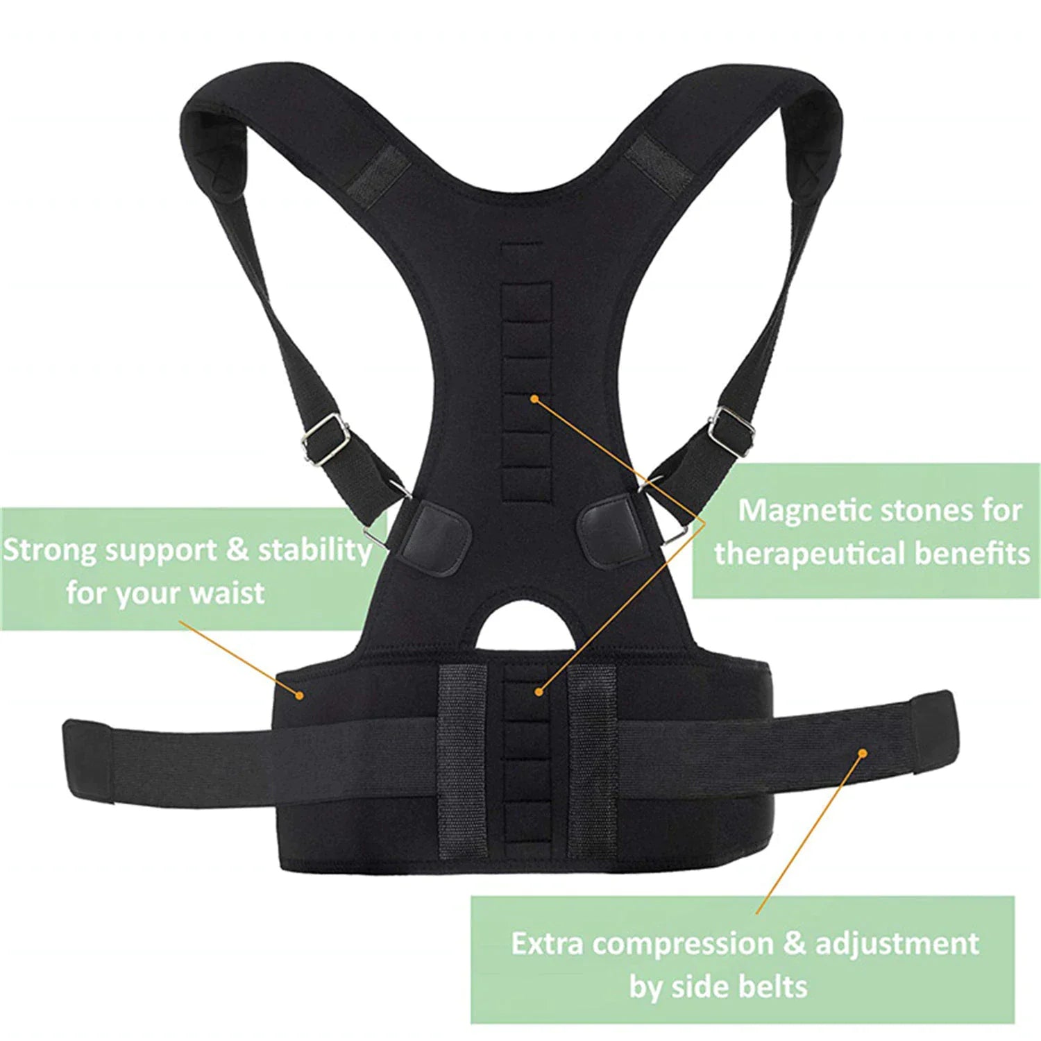 Posture Corrector Support Magnetic Back Shoulder Brace Belt Band For Men Women by Anti Spier