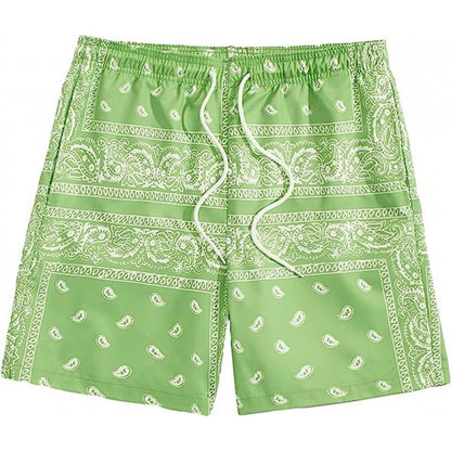 Beach pants men's large size quick dry loose thin men's shorts sports casual flower pants by Hypersku