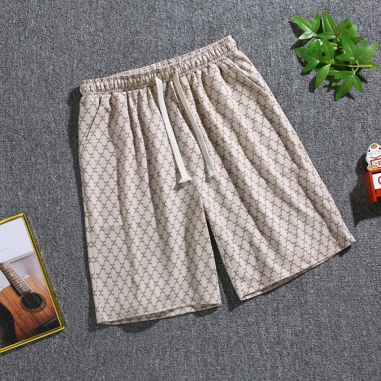 Quarter pants Men's summer beach pants Men's casual running shorts Men's 5 straight leg pants trend by Hypersku