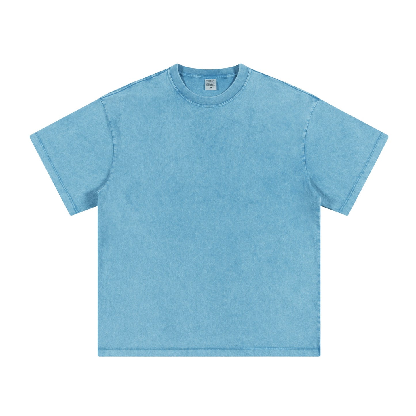 Men's summer American youth fashion brand heavy all neckline cotton short sleeve loose trend T-shirt men by Hypersku