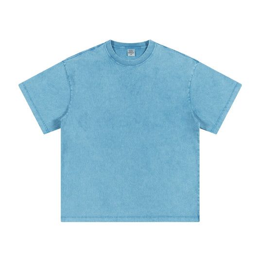 Men's summer American youth fashion brand heavy all neckline cotton short sleeve loose trend T-shirt men by Hypersku