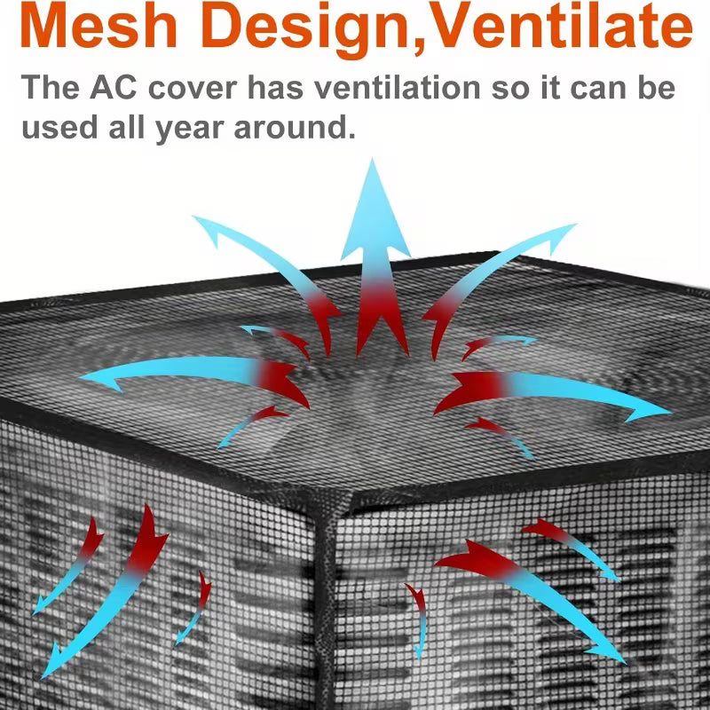 Four Seasons Anti-Blocking Mesh Outdoor Air Conditioner Cover | Easy to Install and Clean, AC Unit Protection - Prevents Debris Buildup by Anti Spier