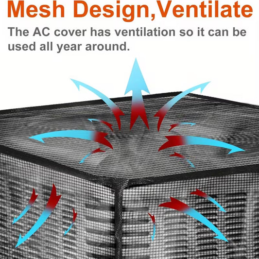 Four Seasons Anti-Blocking Mesh Outdoor Air Conditioner Cover | Easy to Install and Clean, AC Unit Protection - Prevents Debris Buildup by Anti Spier