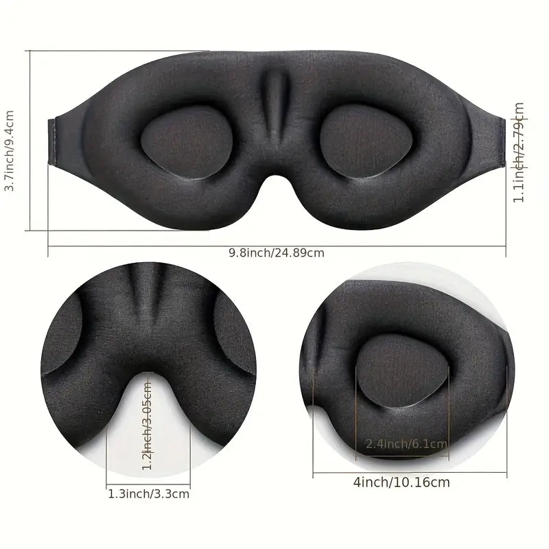 Adjustable 3D Sleep Mask for Men & Women - Breathable, Light-Blocking Eye Cover for Naps & Travel Father's Day, Mother's Day Gift by Anti Spier