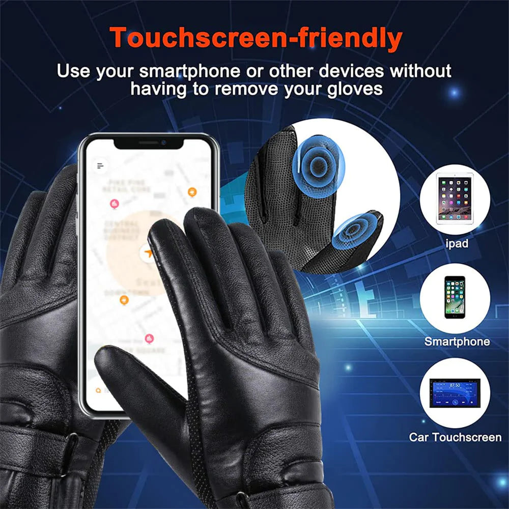 Electric USB Heated Gloves Winter Warming Thermal Ski Snow Hand Warm Windproof by Anti Spier