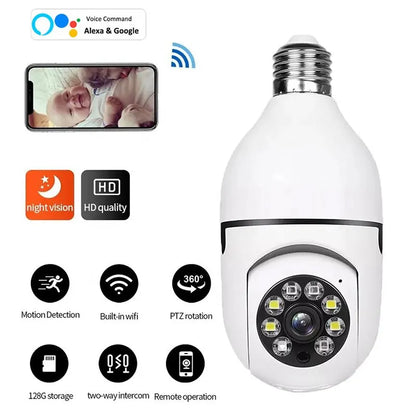 Smart 5G Surveillance Bulb: Full-Color Night Vision by Anti Spier
