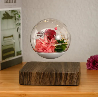 Home Desk Decoration Magnetic Levitation Perpetual Flower Ornament by Anti Spier