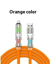 Colorful Four-In-One Fast Charge Cord by Anti Spier