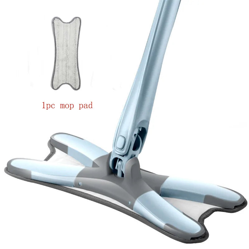 X-Type Floor Mop With 3 Pieces Reusable Microfiber by Anti Spier