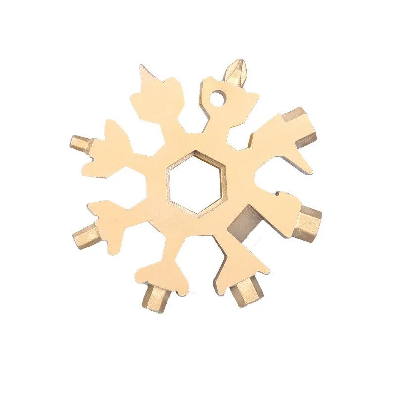 18-in-1 Snowflake Multi-Tool: Outdoor Camping Wrench, Bottle Opener, Screwdriver by Anti Spier