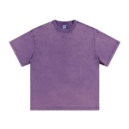 Men's summer American youth fashion brand heavy all neckline cotton short sleeve loose trend T-shirt men by Hypersku