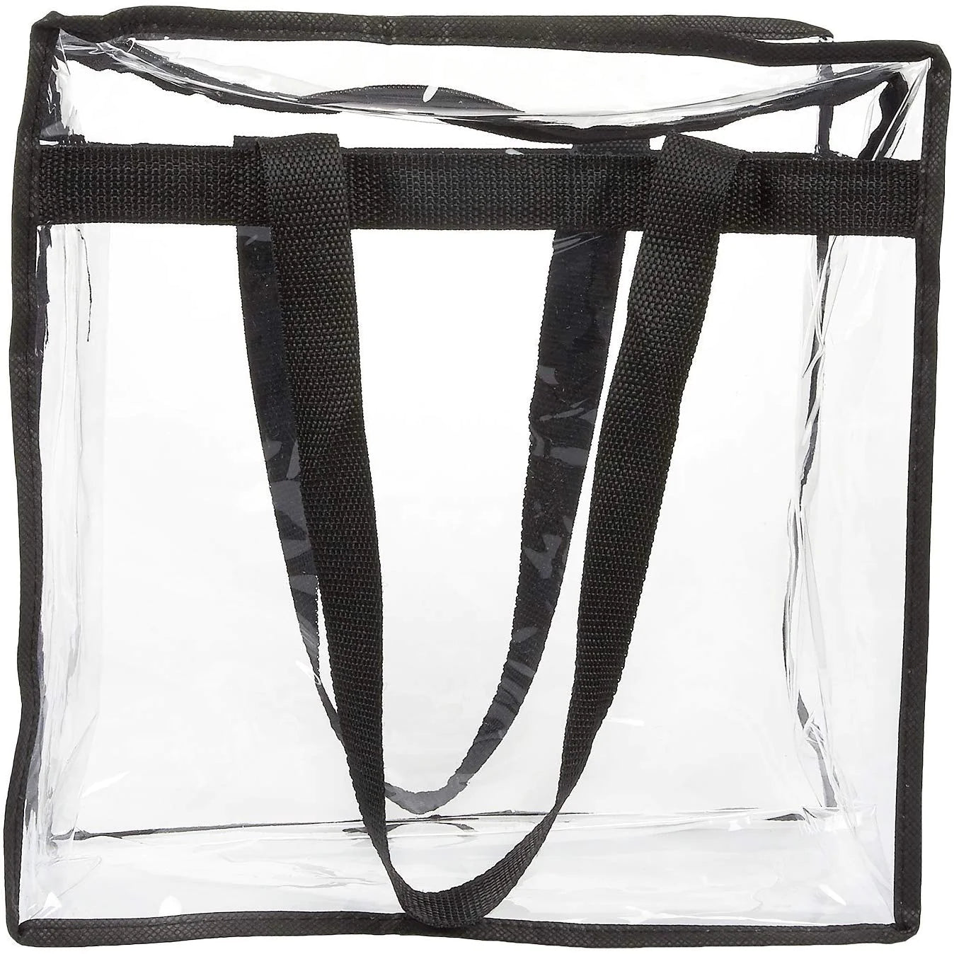 2x Clear PVC Tote Bag Women Large Transparent Handbag Zip Purse Stadium Security by Anti Spier