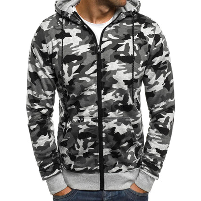 New Fashionable Plus Size Camo Hoodie Cardigan by Anti Spier