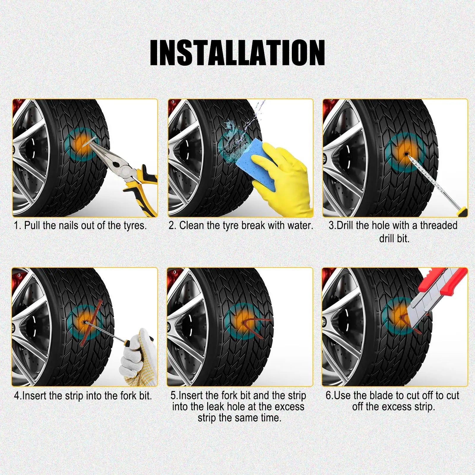 Car Tire Repair Tool Kit by Anti Spier
