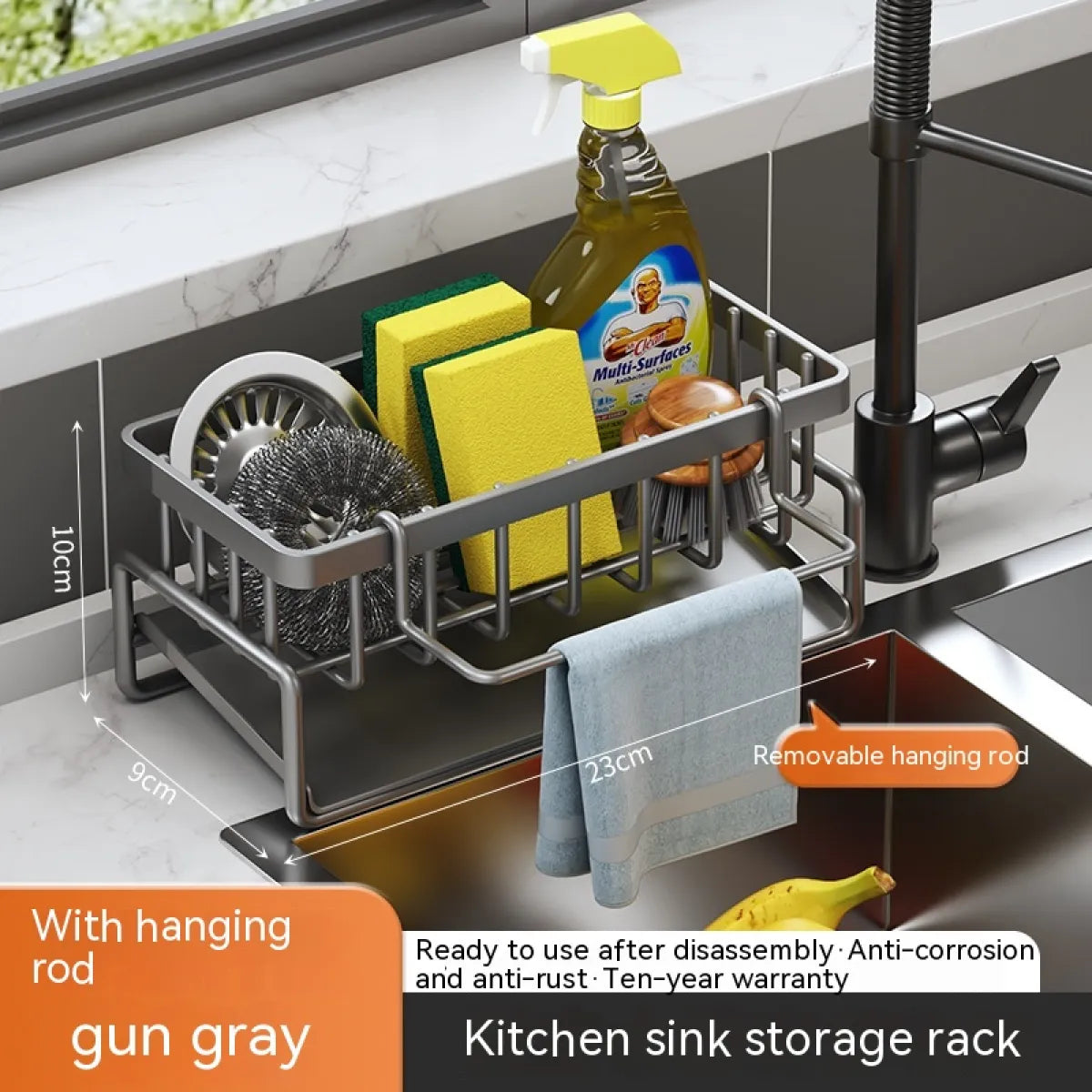 Multi-Functional Kitchen Sink Storage & Drainage Rack by Anti Spier