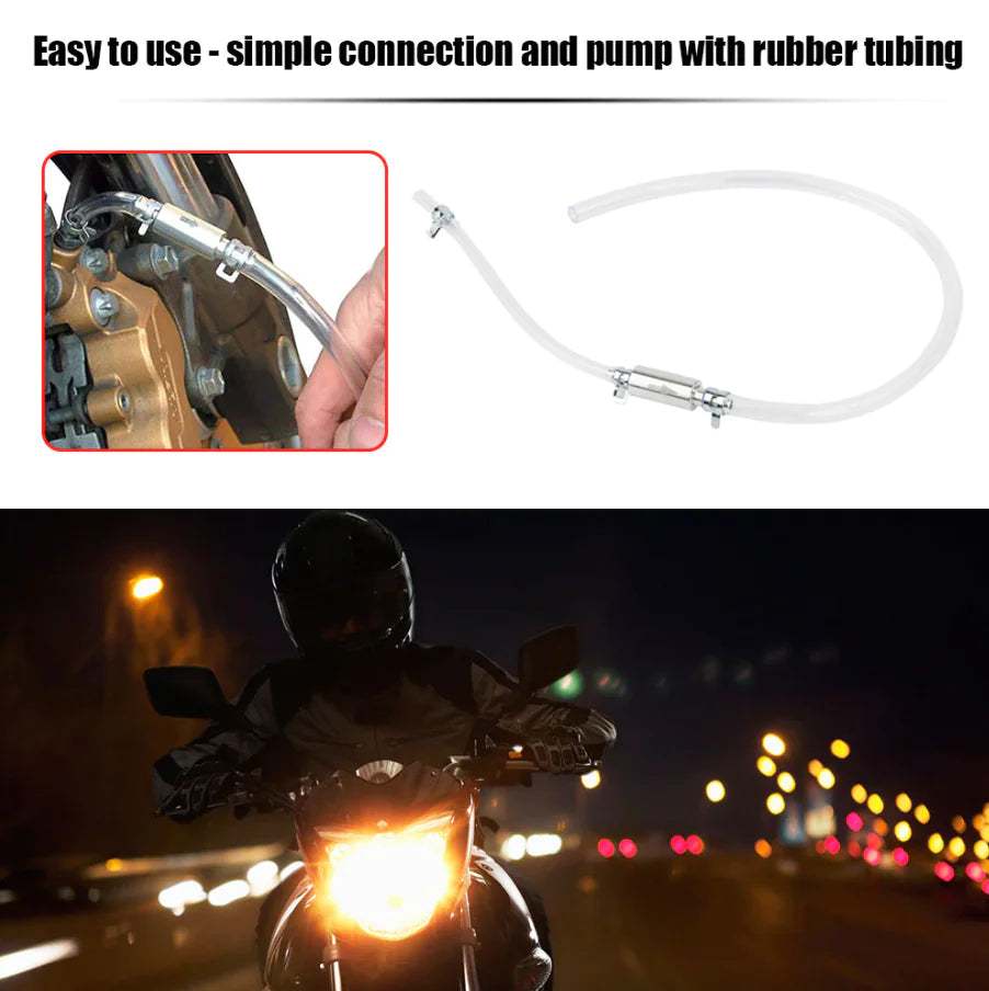Car Motorcycle Clutch Brake Bleeder Hose One Way Valve Tube Bleeding Tool Set US by Anti Spier
