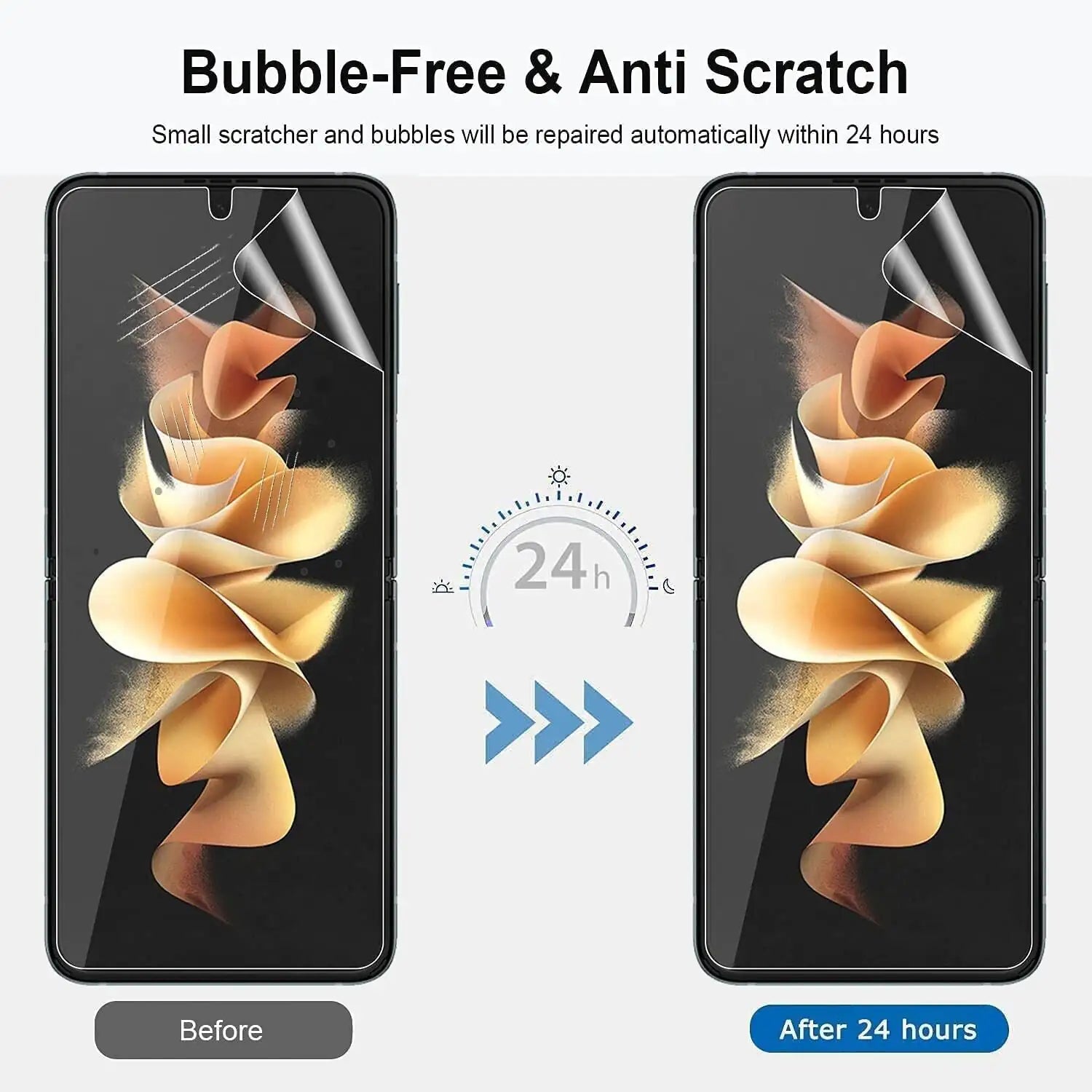 For Samsung Galaxy Z Flip 3 5G Soft Hydrogel Screen Protector Film/HD Lens Cover by Anti Spier