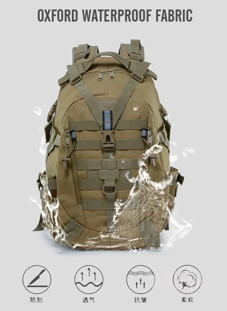 Military Backpack-Waterproof Hiking Survival Reflective Bag by Anti Spier