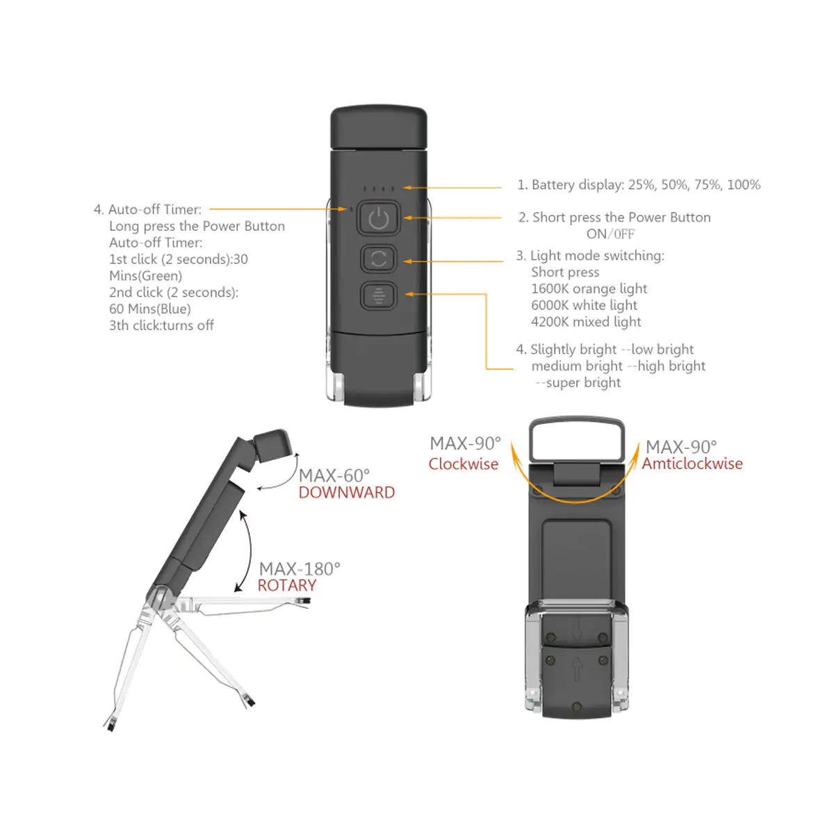 Reading light with stand by Anti Spier