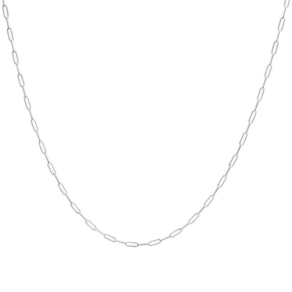 Unisex Solid 14K Gold 2.5mm Paperclip Chain Necklace by Anti Spier