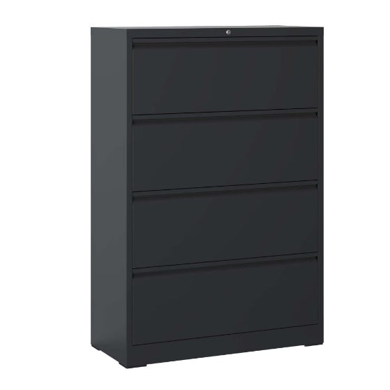 Horizontal Metal Lockable Filing Cabinet 4 Drawers by Anti Spier