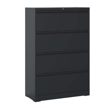 Horizontal Metal Lockable Filing Cabinet 4 Drawers by Anti Spier