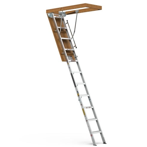 Household Aluminum Attic Ladder 25 X 54 ,350lbs Capacity, 7-10 Ft Ceiling Height by Anti Spier