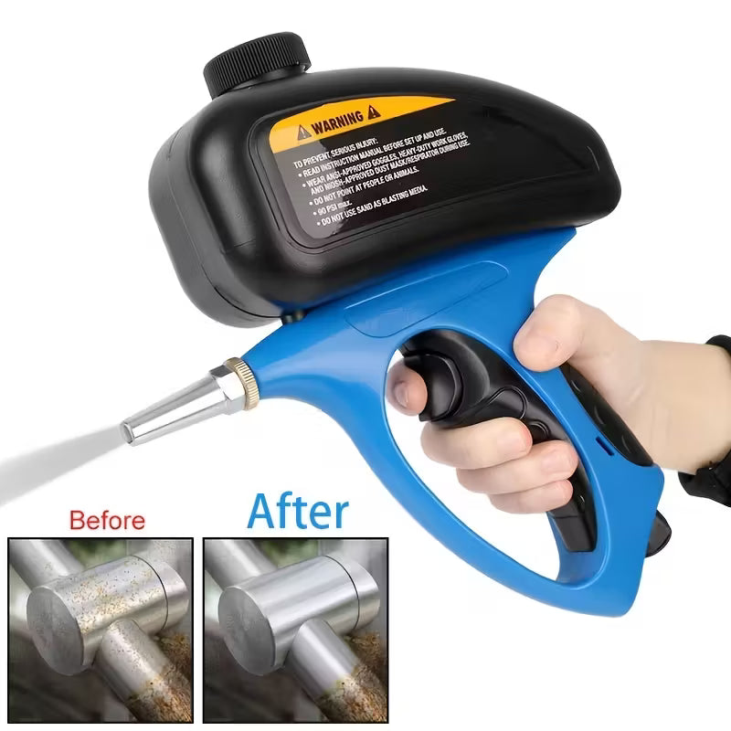 Sand Blaster 1pc Air-Powered Small Nozzle Pneumatic Sandblasting Gun | Metal Glass Anti-Rust Sandblasting Rust Remover Manual Sand Blaster for Air Compressor Home Improvement Auto Repair DIY by Anti Spier