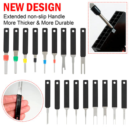 18Pcs Heavy Duty Thick Car Terminal Removal Kit Wire Connector Pin Release Tool by Anti Spier