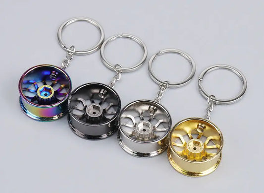 Wheel Rim Hub Tuning Keychain by Anti Spier