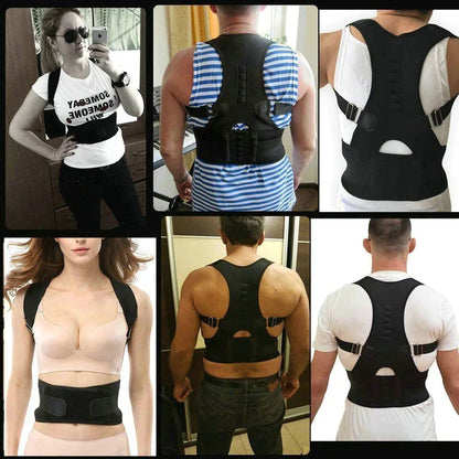 Posture Corrector Support Magnetic Back Shoulder Brace Belt Band For Men Women by Anti Spier