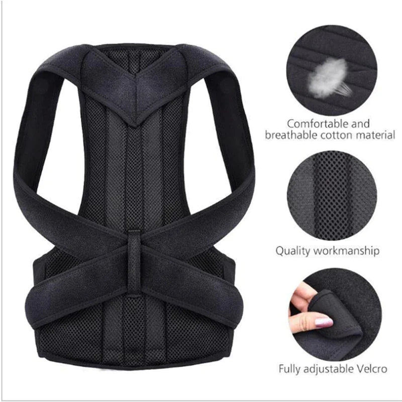 Adjustable Posture Corrector Low Back Support Shoulder Brace Belt For Men Women by Anti Spier