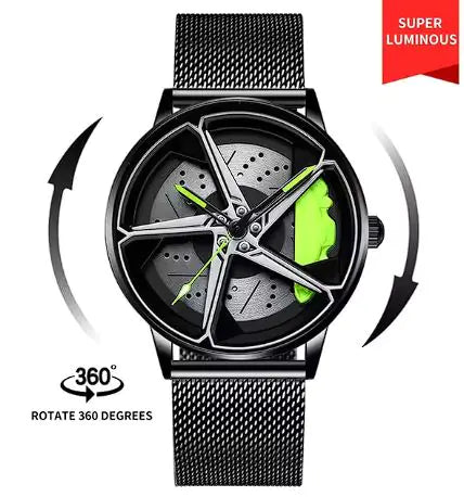 Men's Sports Car Wheel Watch by Anti Spier