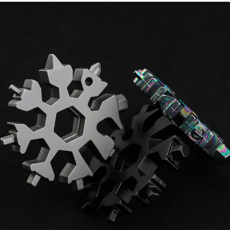 18-in-1 Snowflake Multi-Tool: Outdoor Camping Wrench, Bottle Opener, Screwdriver by Anti Spier