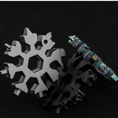 18-in-1 Snowflake Multi-Tool: Outdoor Camping Wrench, Bottle Opener, Screwdriver by Anti Spier