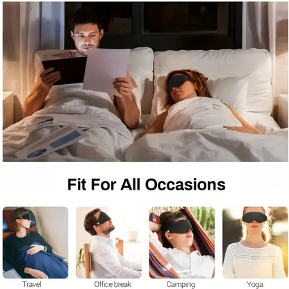 Adjustable 3D Sleep Mask for Men & Women - Breathable, Light-Blocking Eye Cover for Naps & Travel Father's Day, Mother's Day Gift by Anti Spier